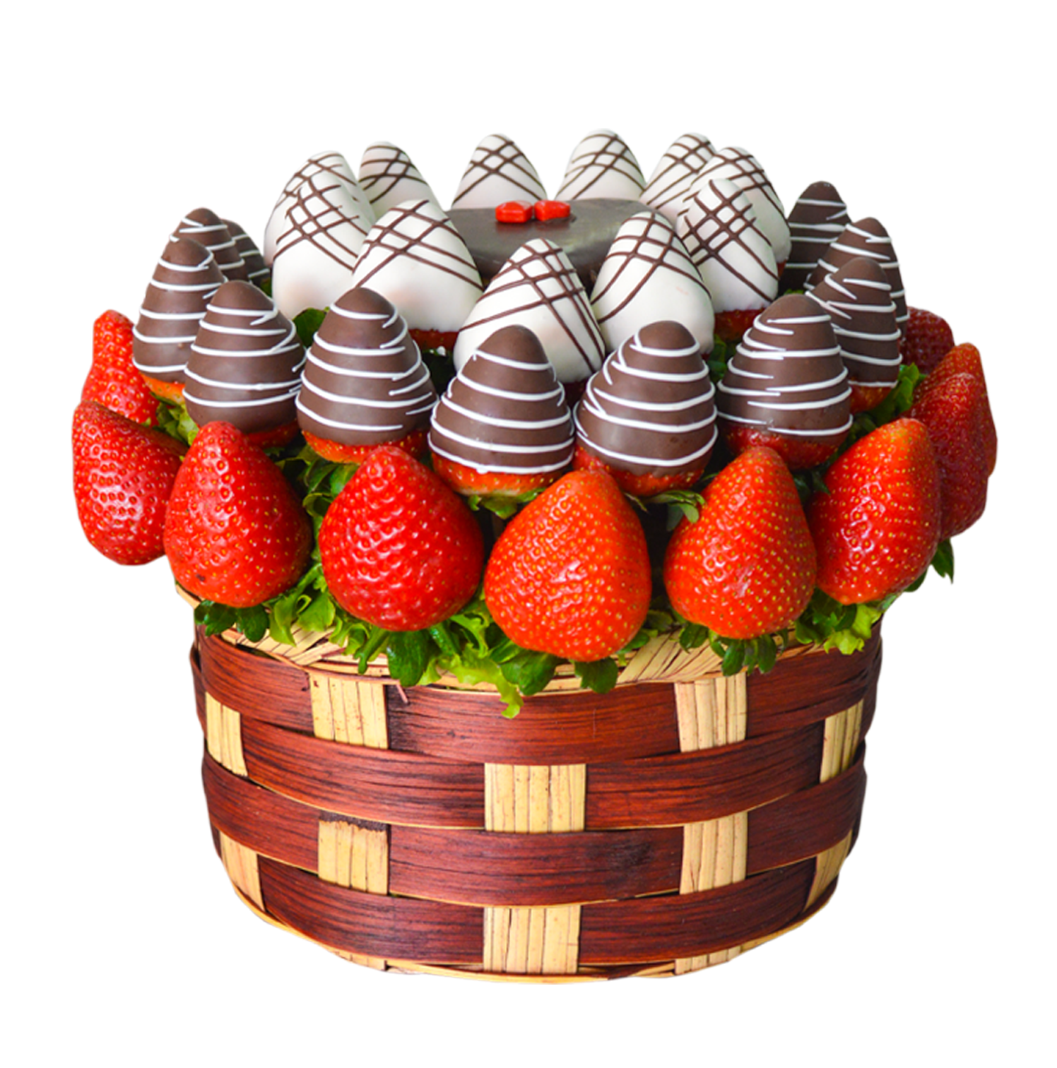 canasta - Canasta rosa corazon 14 de Febrero - Arreglo Frutal Comeme - Comeme
