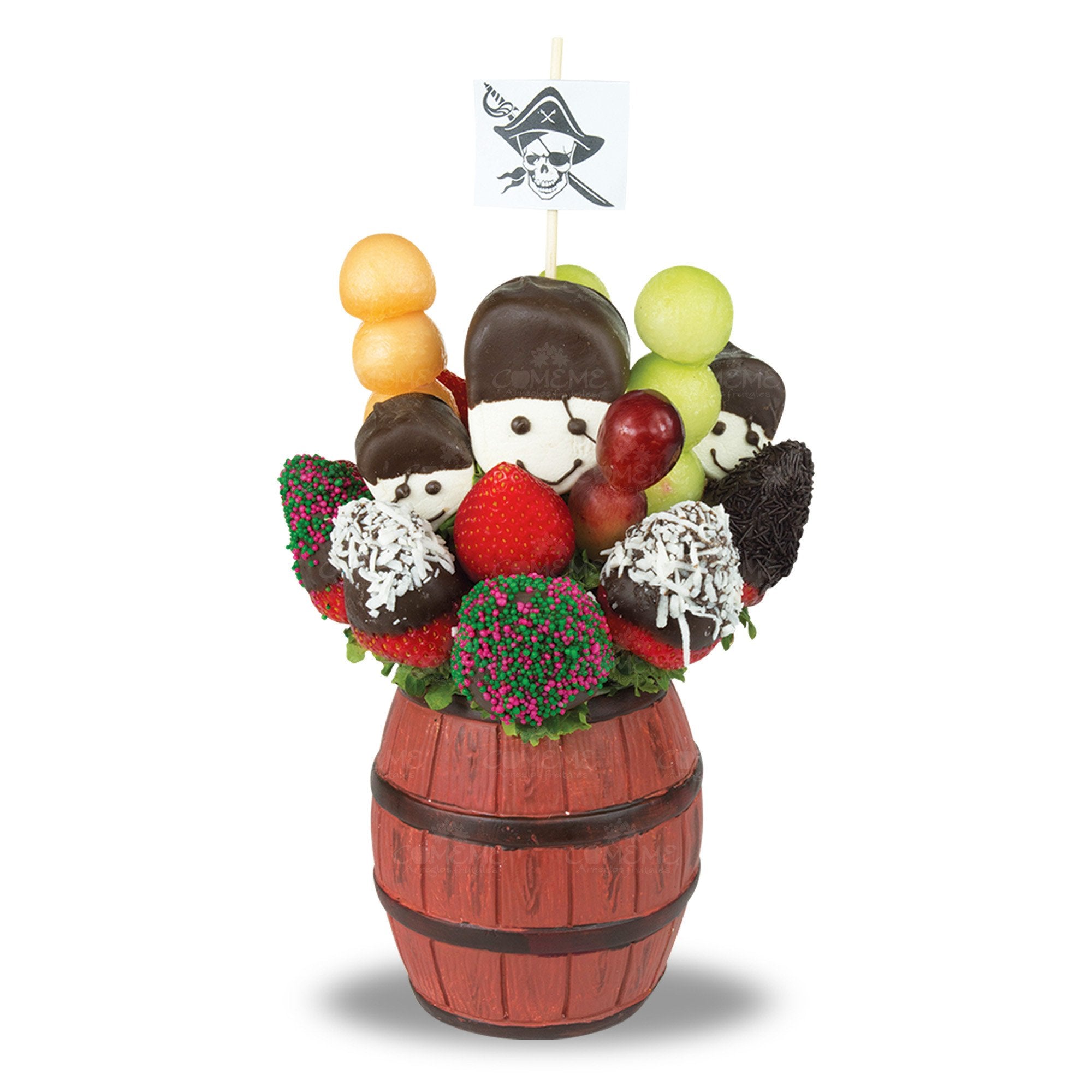 Arreglos Frutales - Barrilito Cómeme - Arreglo Frutal Comeme - Comeme
