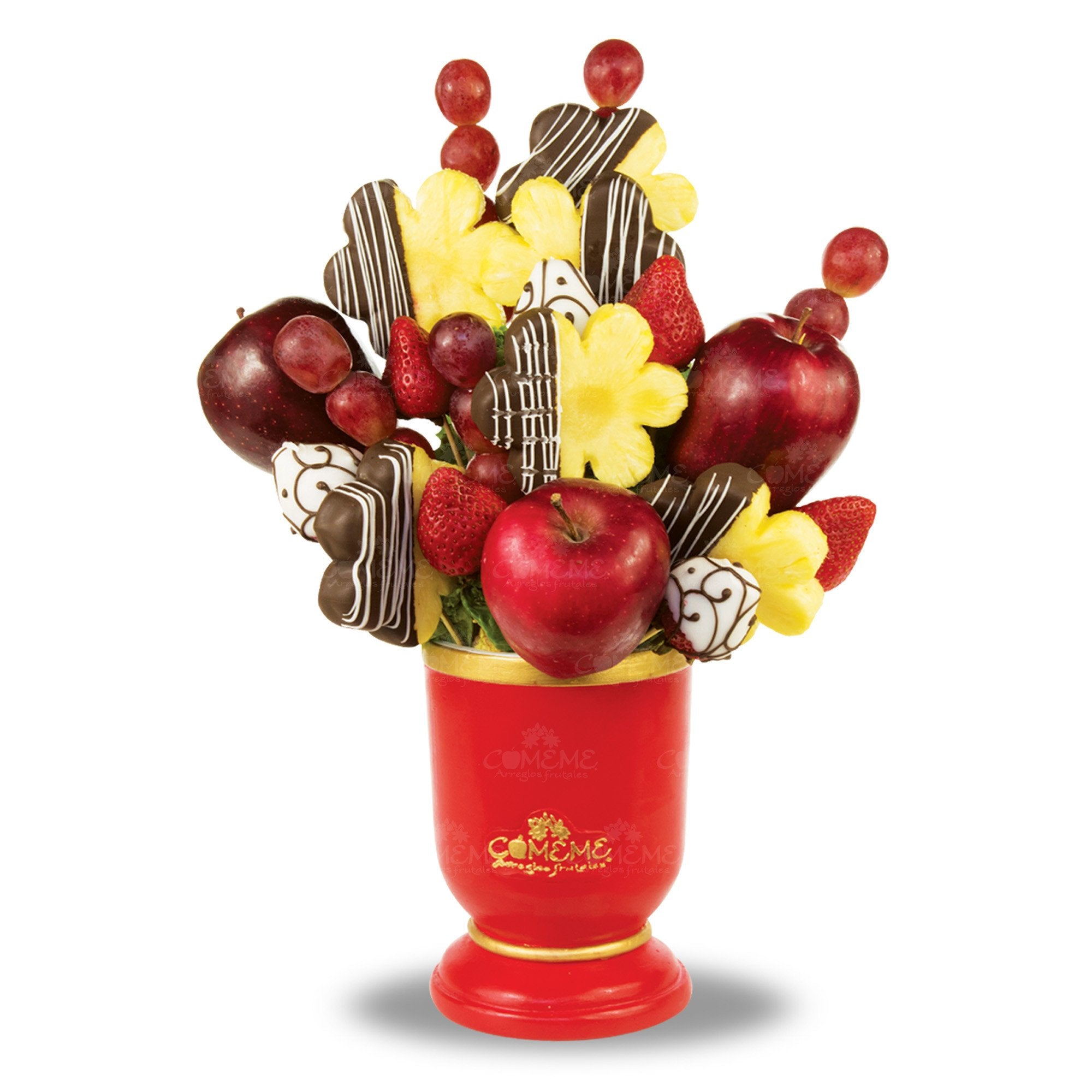 Arreglos Frutales - Flor De Manzana Deluxe - Arreglo Frutal Comeme - Comeme